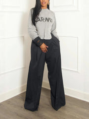 Solid Color Straight Pants GXHF 2126