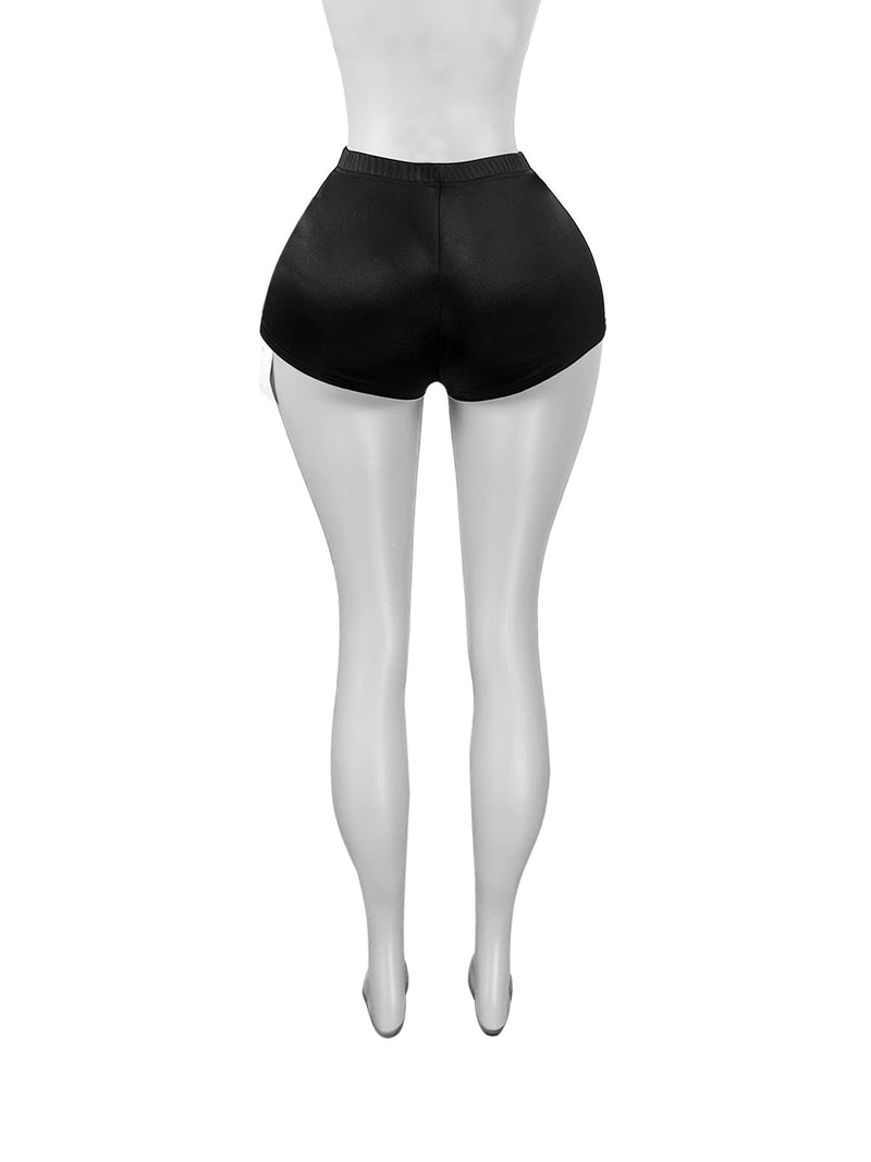 Solid Color Glossy Hot Pants Shorts CH 25031