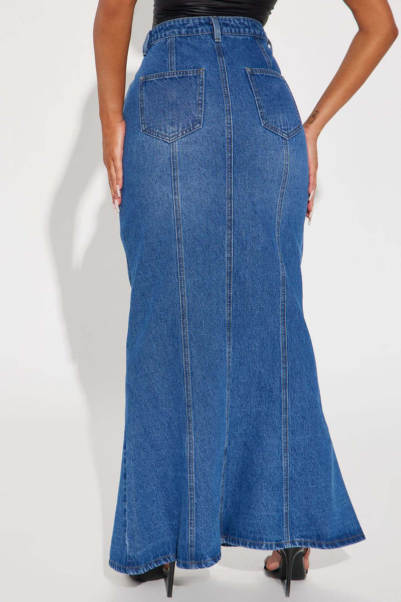 Denim Ruffle Half body Skirt GQDH 2323