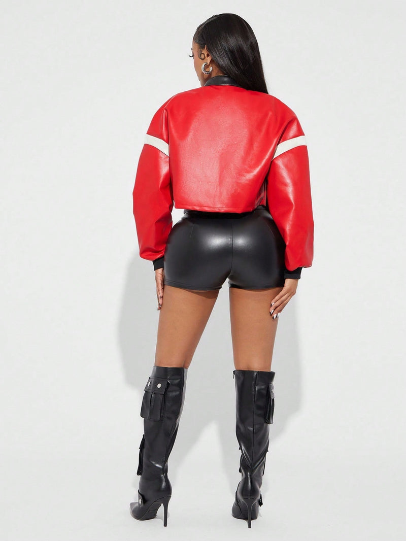 Letter Print Long Sleeve Jackets Coats YWXS K25L1586