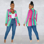 Casual Printed Full Sleeve Blazer Coat BY 6025
