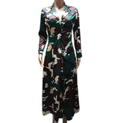Plus Size Camouflage Print Long Jacket Trench Coat QYXZ 9144