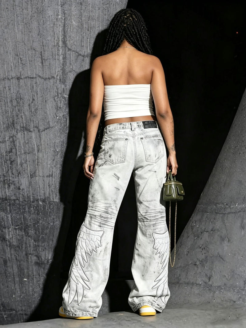 Plus Size Patchwork embroidered Jeans GYLN 5518