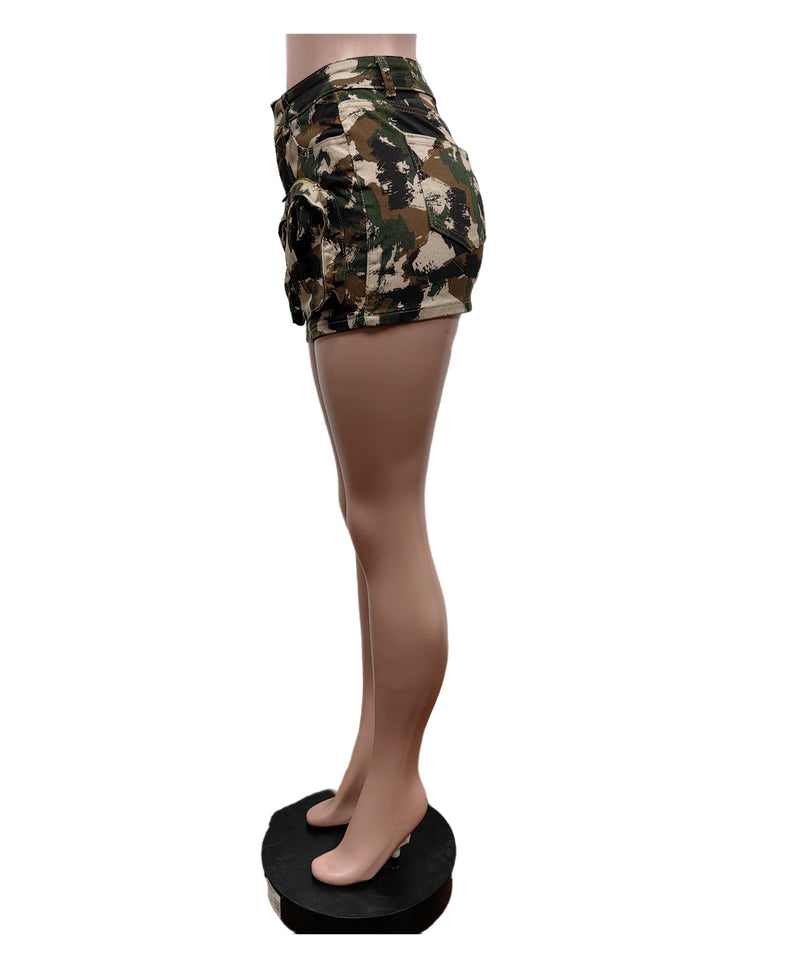 Casual Camoulflage Print Mini Skirts MEM 88556