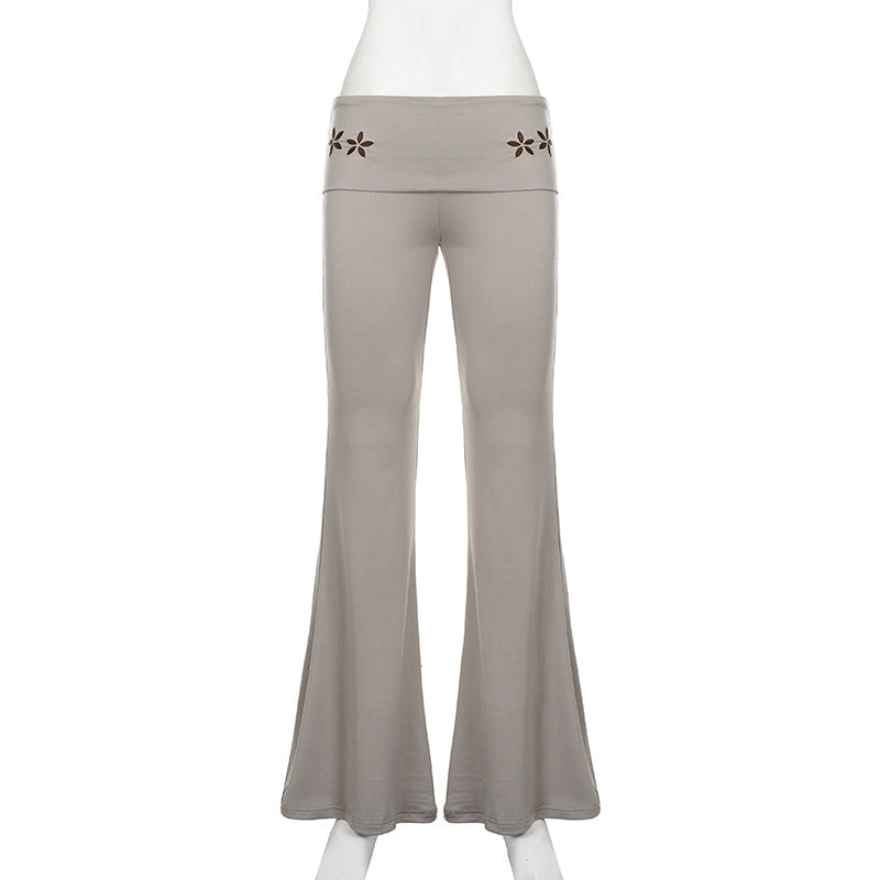 Fashion Embroidered Flare Pants GPKJ MR49576