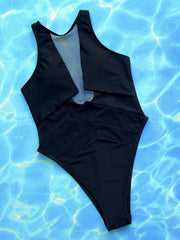 Mesh Patchwork One Piece Swimsuit CSYZ 285