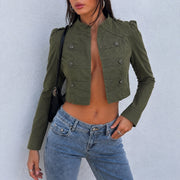 Long Sleeve Short Denim Coat GPKJ MR51595