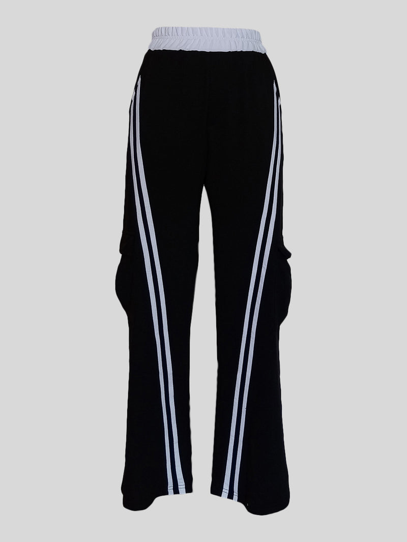 Casual Spliced Sport Straight Leg Pants MIL 065