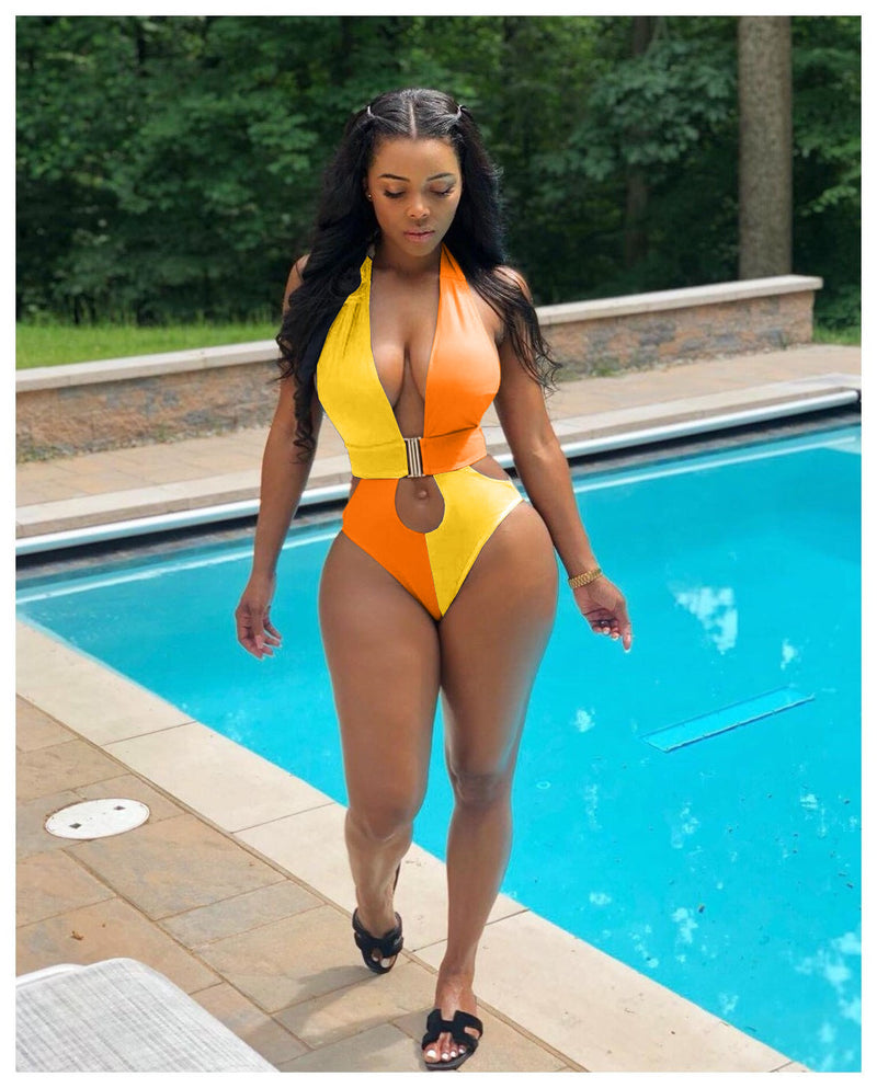 Sexy Backless Halter One Pieces Swimsuits ORY 5128