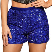 Solid Color Sequin Shorts GXRF QC0166
