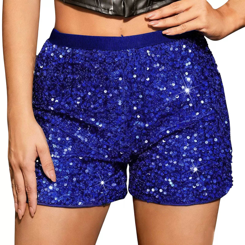 Solid Color Sequin Shorts GXRF QC0166