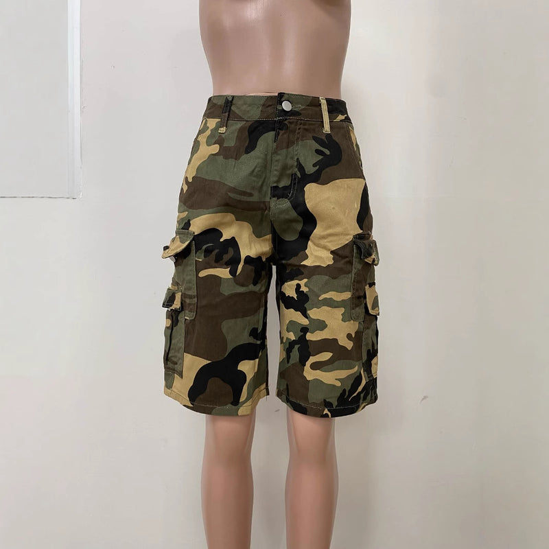 Loose Casual Camouflage Print Shorts LSD 2822
