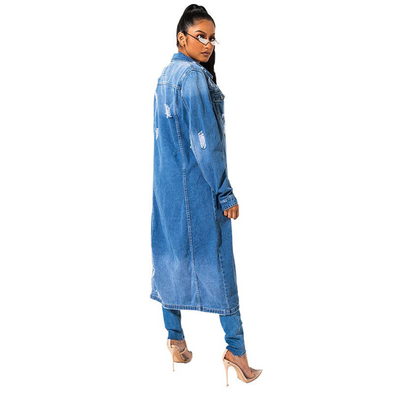 Retro Denim Long Jacket GKNF TSC 9932