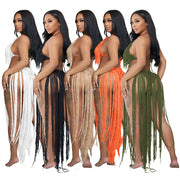 Sexy Knit Hollow Out Tassel One Piece Swimsuit TR 1205