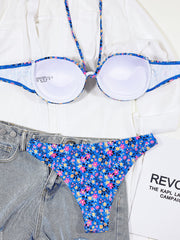 Sexy Floral Print Swimsuit Two Piece Sets CSYZ B543K