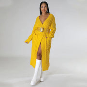 Solid Color Long Sleeve Thicken Sweater Coats OD 7007