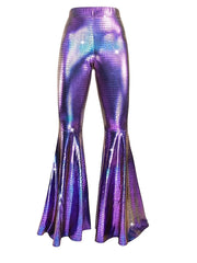 Hot Stamping Snakeskin Print Flared Pants GFMA 25069