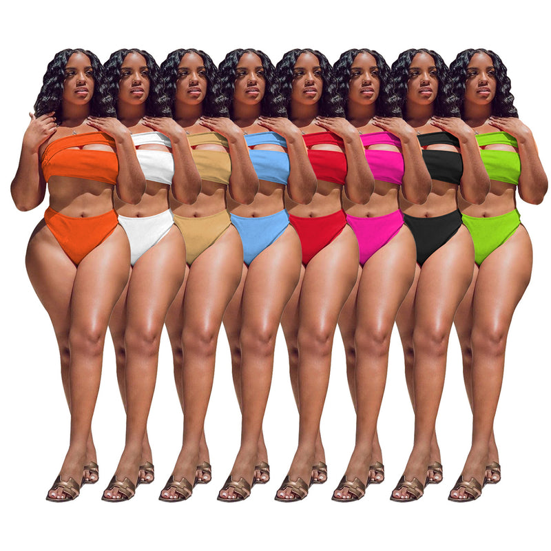 Sexy Solid Bikinis Two Piece Sets IV 8288