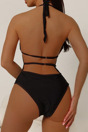 See Through Backless Tie Up Tight One Piece Swimsuit DYSC DY23A1085YYB112113
