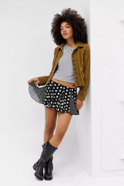 Polka Dots Print Yoga Sport Skirt QMZF 18021