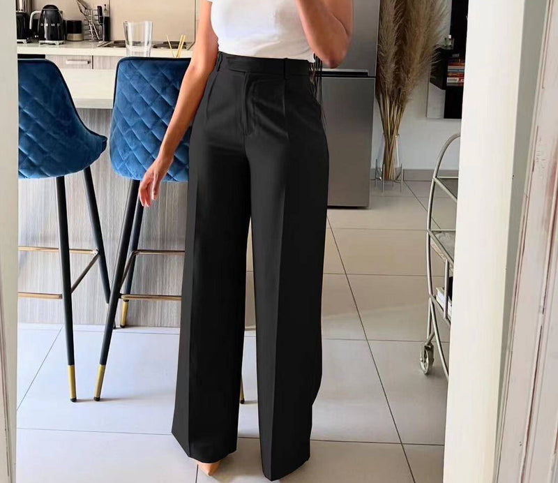 Solid Color Loose Straight Pants LSD 2314