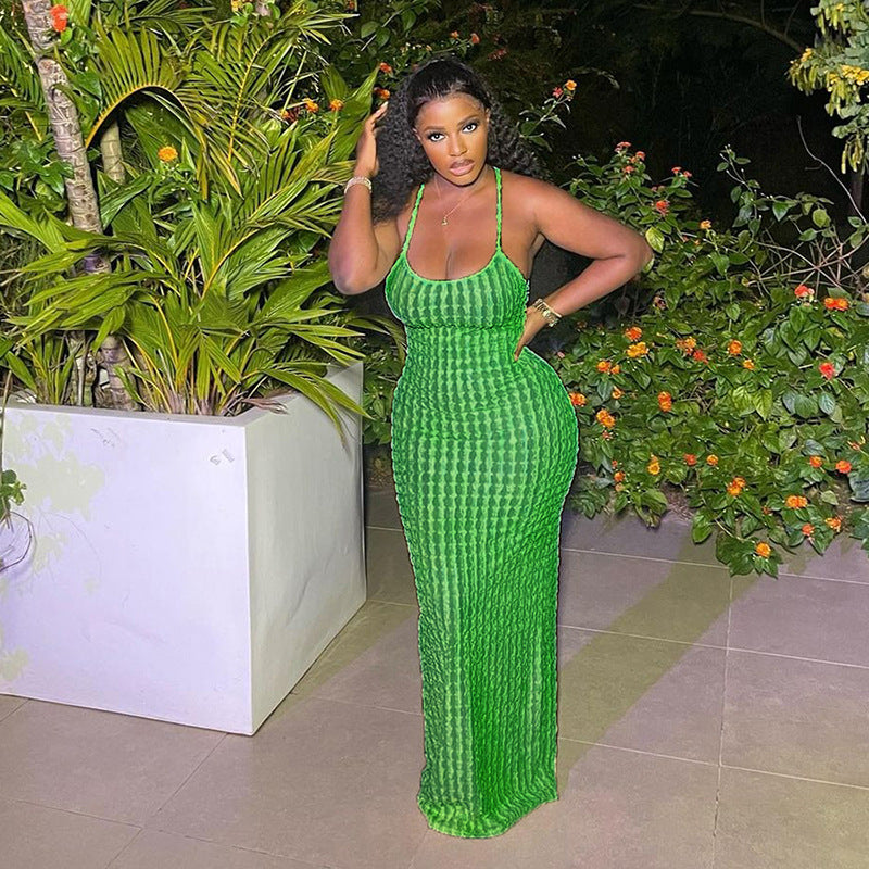 Backless Sexy Solid Maxi Dress DLSF K23D26525
