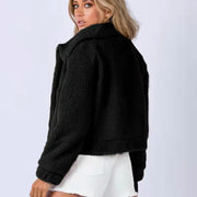 Solid Color Lambswool Zipper Jacket SSNF 2021857