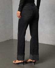 Hot Drill Washed Straight Jeans GYAN 89328