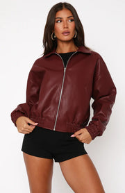 Long Sleeve Zipper PU Leather Coats GPBY 16341
