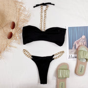 Sexy Chain Swimsuit Two Piece Set CSYZ B289W