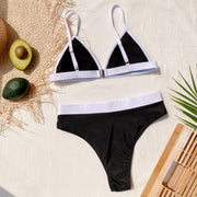 Patchwork Sexy Triangle Swimsuit Tankini Sets CSYZ B208W