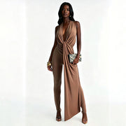 Deep V Neck Backless Jumpsuit GDSF Q26JP051