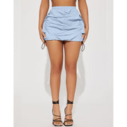 Solid Drawstring Pleated Sport Skirts ASL 6670