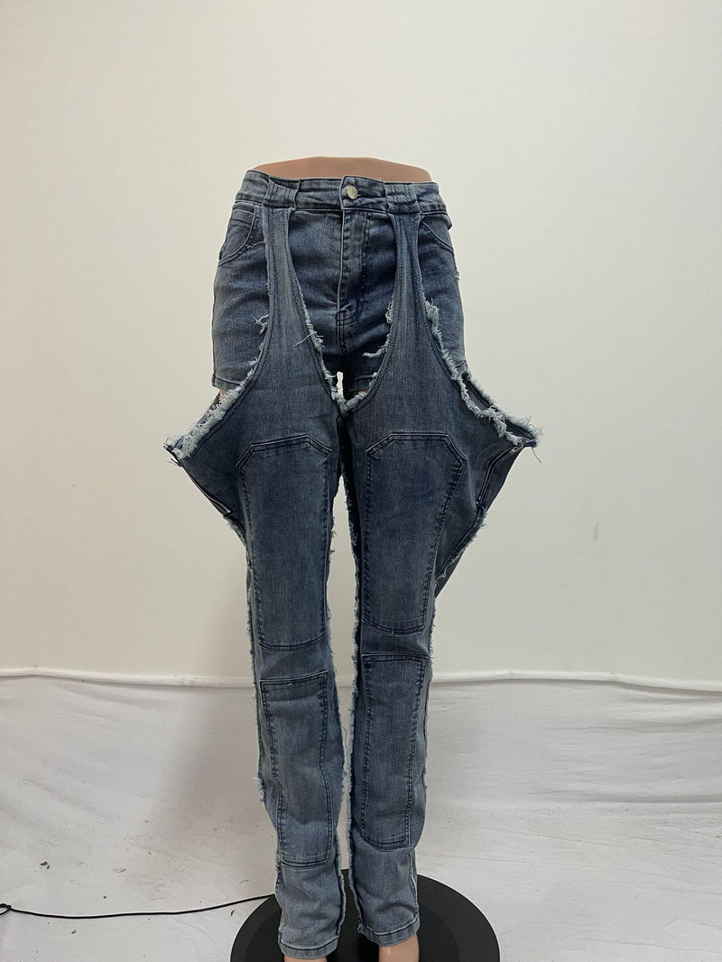 Plus Size Fashion Personalised Jeans QYXZ 9174