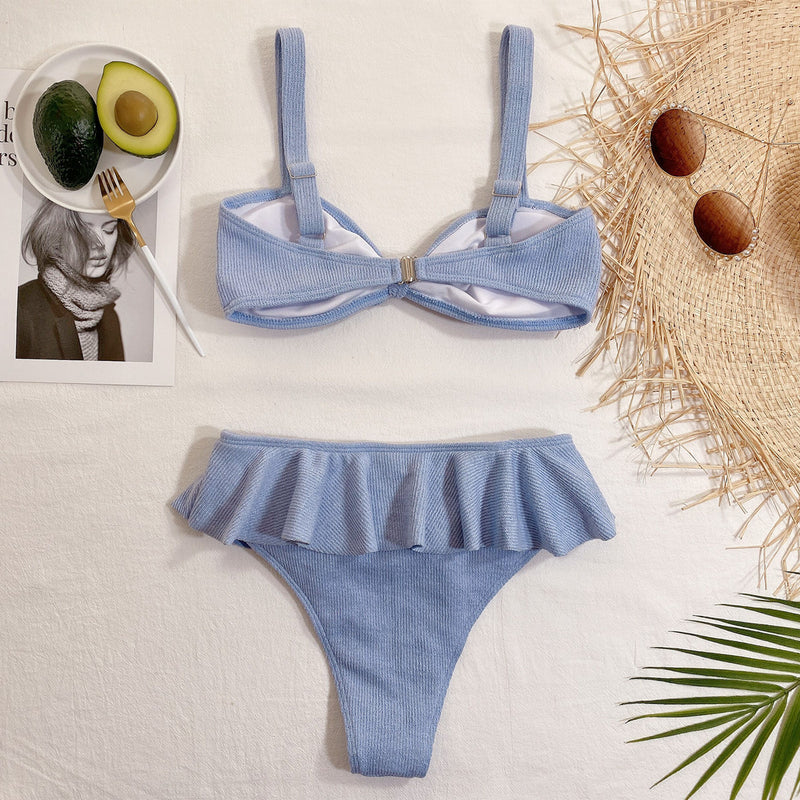 Sexy Ruffled Swimsuit Two Piece Sets CSYZ B237