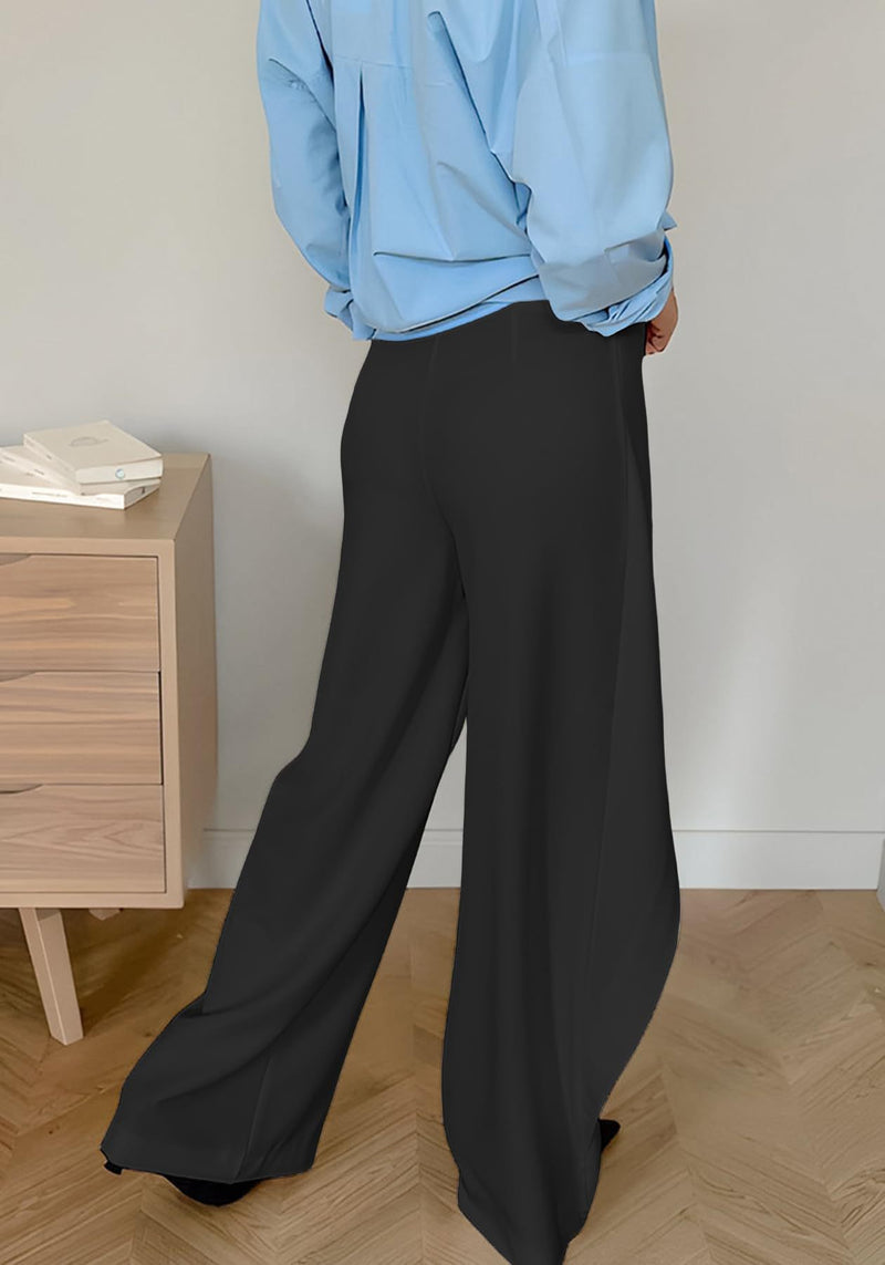 Solid Color Irregular Straight Pants QODY 6076