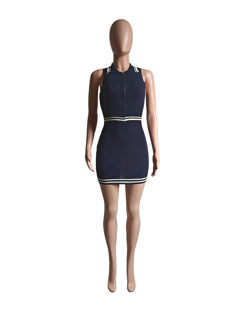 Sleeveless Knits Mini Dress GDYF 6806