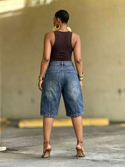 Plus Size Patchwork Fifth Jeans GYLN 0331