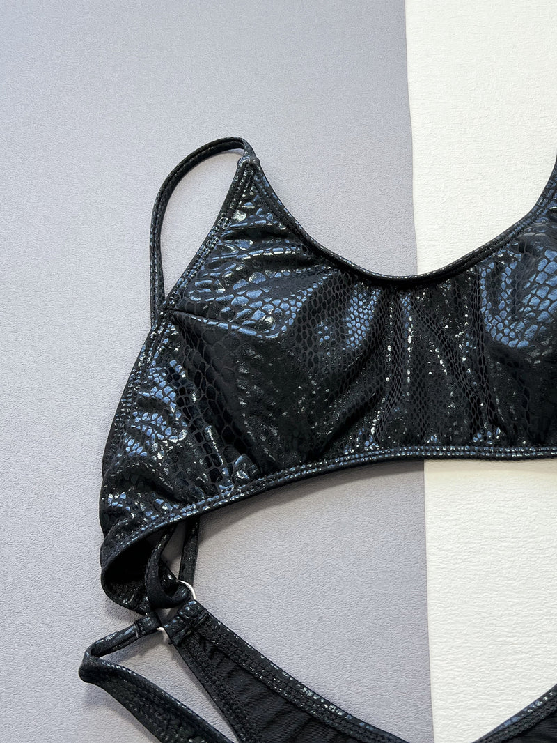 Snake Print One Piece Swimsuit CSYZ D528WY