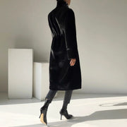 Faux Mink Fur Stand Collar Coat HHMY 2024