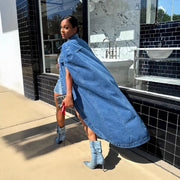 Long Sleeve Loose Denim Irregular Coats LSD 2458