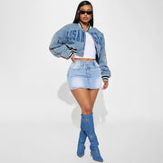 Stylish Short Long Sleeve Jacket BLG C4717014A