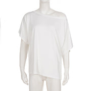 Solid Color Slash Shoulder T Shirts GPKJ MR47002