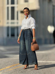Retro Denim Loose Wide Leg Jeans GYLN 2530