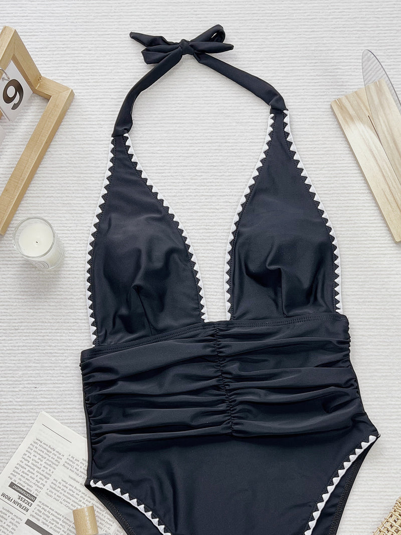 Solid Color Sexy One Piece Swimsuit CSYZ 919