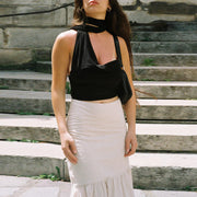 Sexy Single Shoulder Tie Up Tops FL YL25039MHO