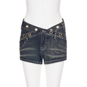 Fashion Irregular Denim Shorts GPKJ MR47808