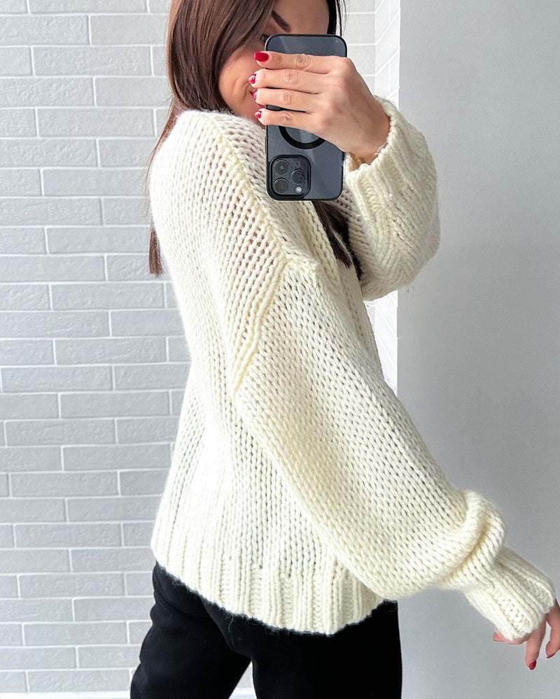 Single breasted Loose Knits Sweater GQNF Y00262CM