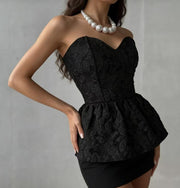 Solid Color Ruffles Backless Mini Dress GPBY SH8317