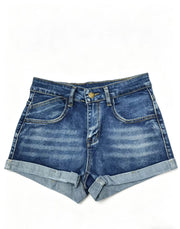 Embroidered Butterfly Heart Denim Shorts GQLF 6969